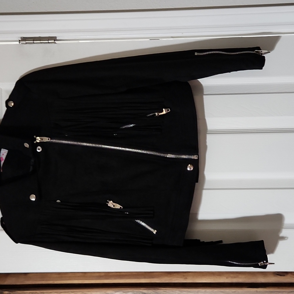 Suede fringe jacket